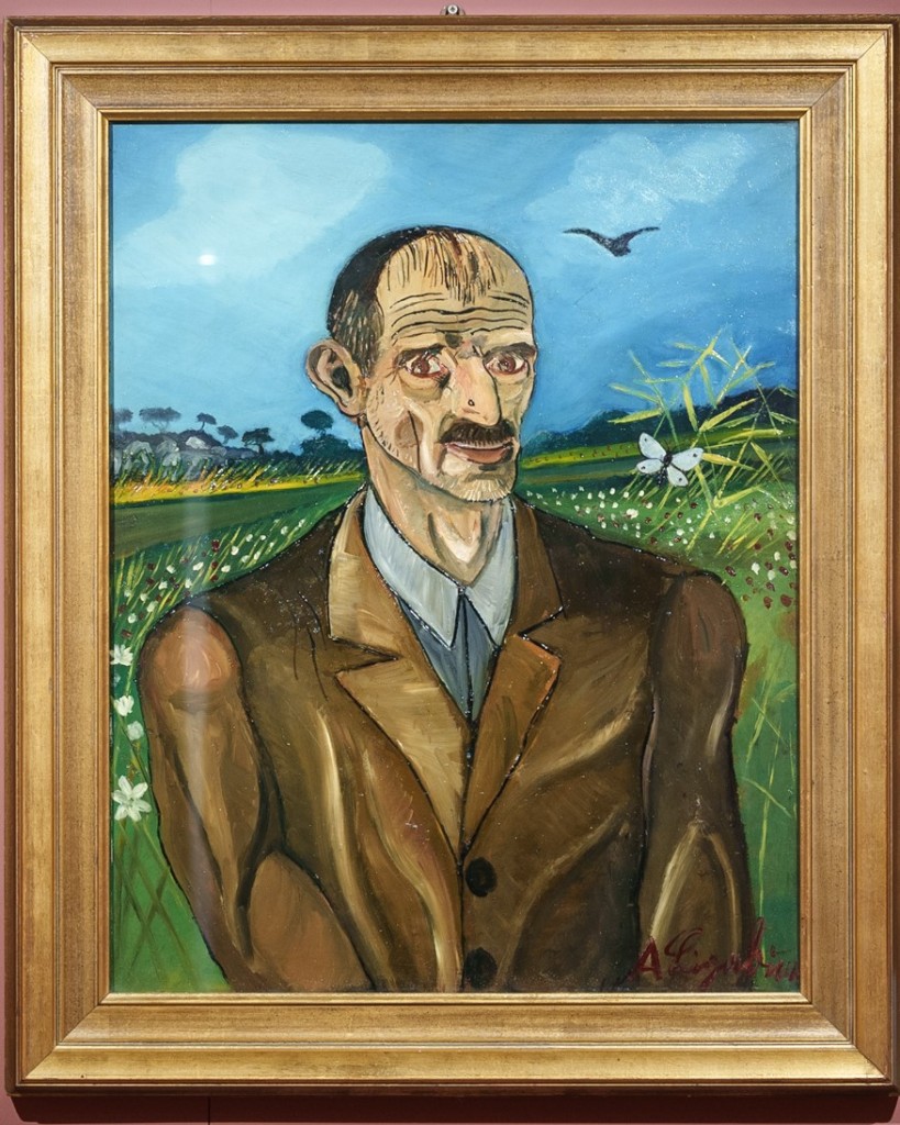 "Autoritratto" (1957), olio su faesite. 